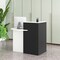 Reception Office Desk with L-Shaped Shelf, Drawer and Adjustable Storage